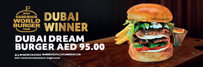 Hard Rock Cafe® Dubai Introduces Locally Created “Dubai Dream” Burger for the Company’s World Burger Tour Competition