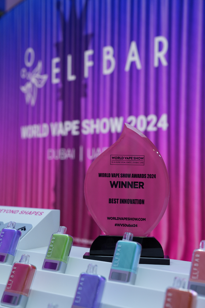علامتا إلف بار ولوست ماري تفوزان بجائزة «أفضل ابتكار» في المعرض العالمي للسجائر الإلكترونية 2024
