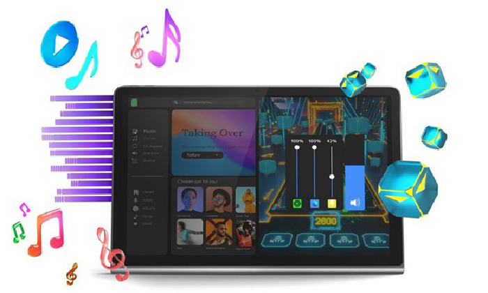 لا تفوتوا أي لحظة مع Lenovo Tab Plus الجهاز اللوحي المثالي لعشاق الموسيقى والمُزوّد بثمانية مكبرات صوت