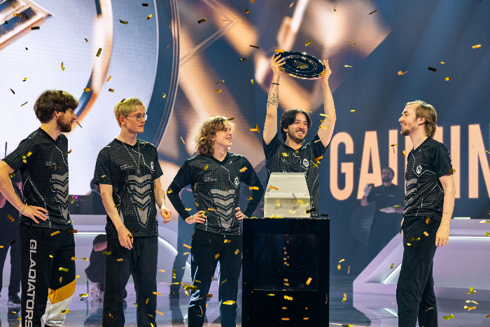 Gaimin Gladiators celebrate Dota 2 Riyadh Masters triumph at the Esports World Cup