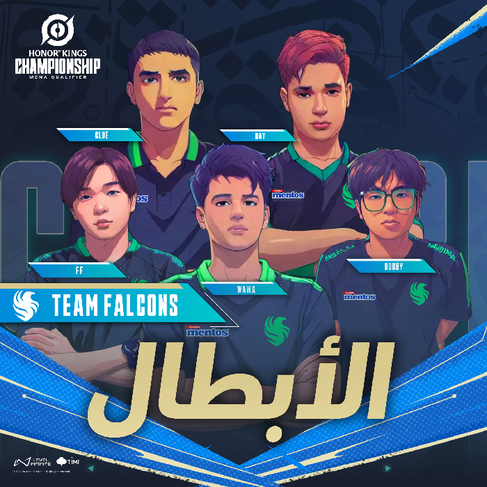 فريق TEAM FALCONS المملكة العربية السعودية يحجز مكانه في بطولة Honor of Kings لعام 2024