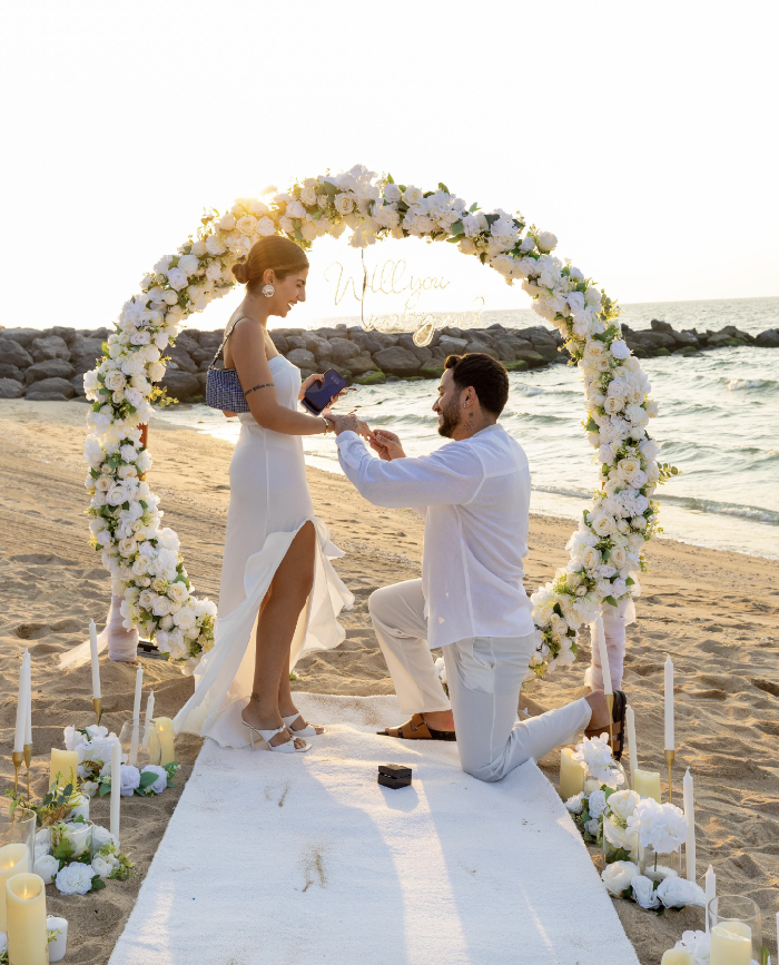 A Love Worth Saying Yes to Twice: Love Is Blind Stars Dounia and Chafic’s Sunset Surprise Proposal at Banyan Tree Dubai