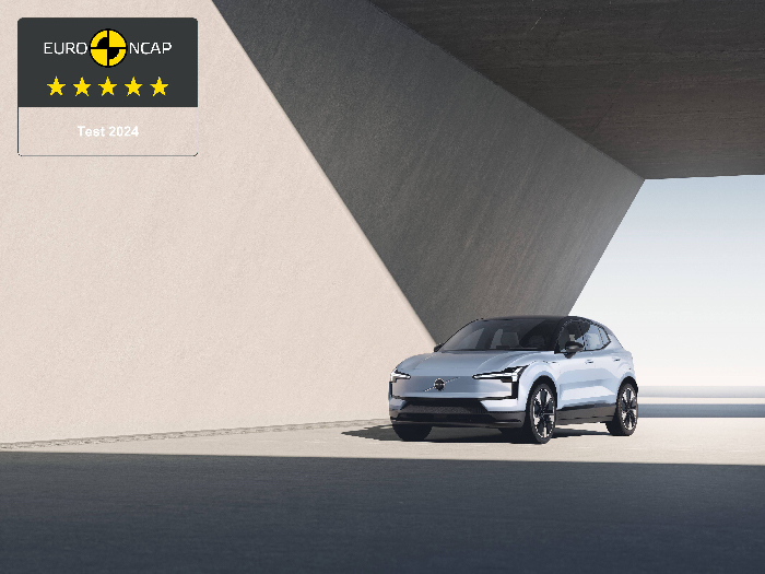 Fully electric Volvo EX30 scores maximum five-star rating in latest Euro NCAP safety tests