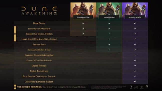 Dune: Awakening Pre-Orders Now Live; Business Model, Special Editions, and PC Specs Revealed