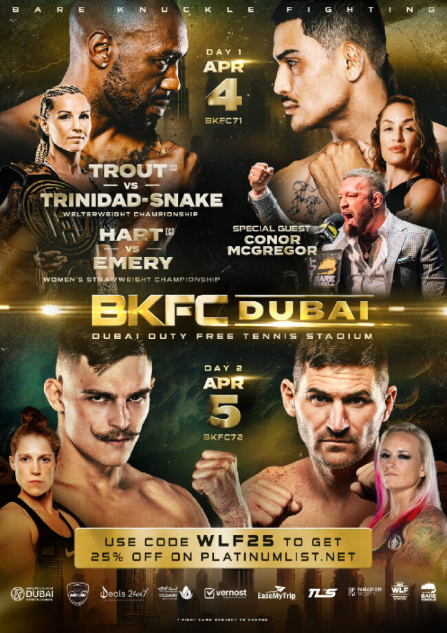 Bare Knuckle Fighting Championship to Make History in the Middle East with Debut in Dubai