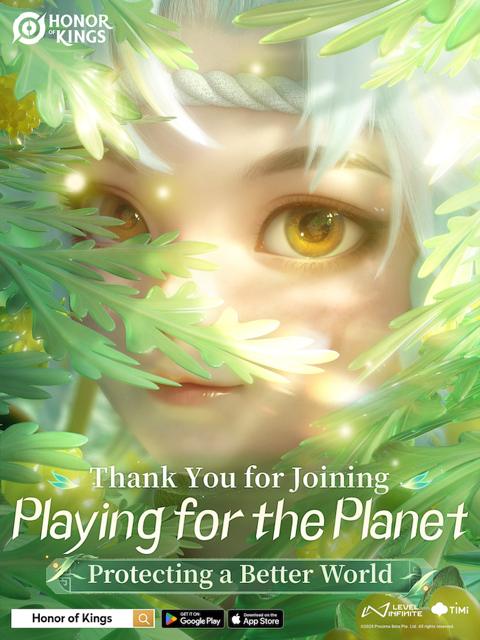 HONOR OF KINGS’ GLOBAL COMMUNITY DEMONSTRATES HOW GAMING CAN HELP PROTECT OUR PLANET