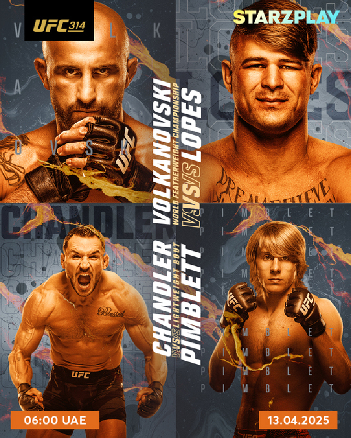 بطولة وزن الريشة تتصدر الحدث في بطاقة UFC 314 في ميامي