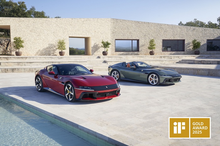 THE FERRARI 12CILINDRI AND THE 12CILINDRI SPIDER WIN THE IF DESIGN GOLD AWARD