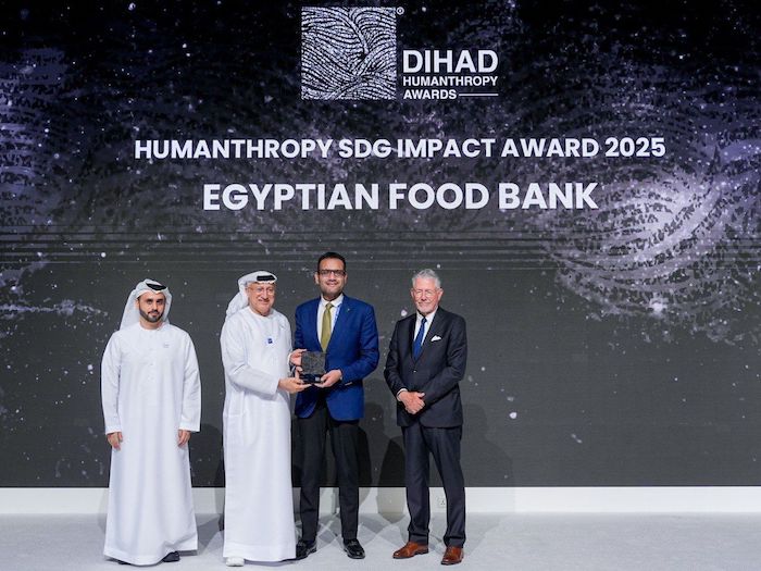 The Egyptian Food Bank Wins the 2025 Humanthropy Award for Leadership in Advancing Sustainable Development Goal 2 at DIHAD Closing Ceremony