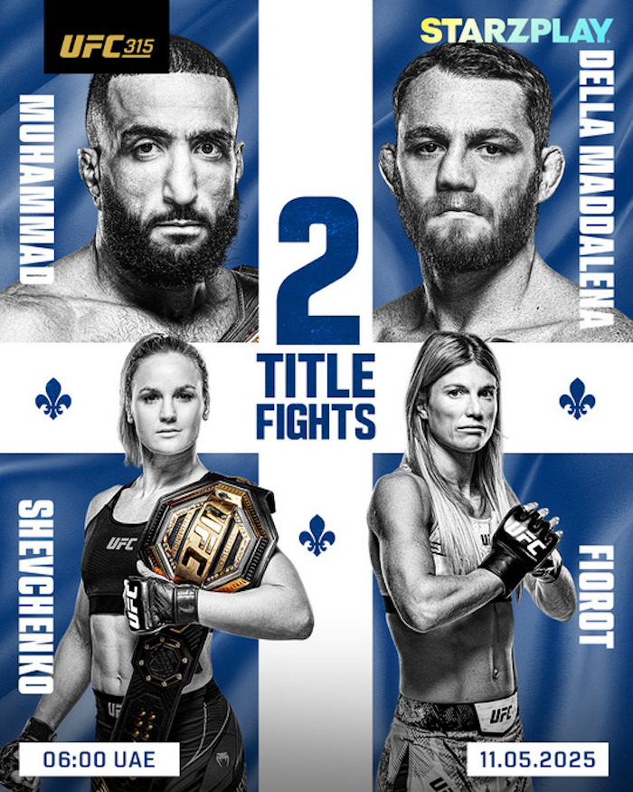Welterweight Title Showdown Headlines UFC 315 in Montreal